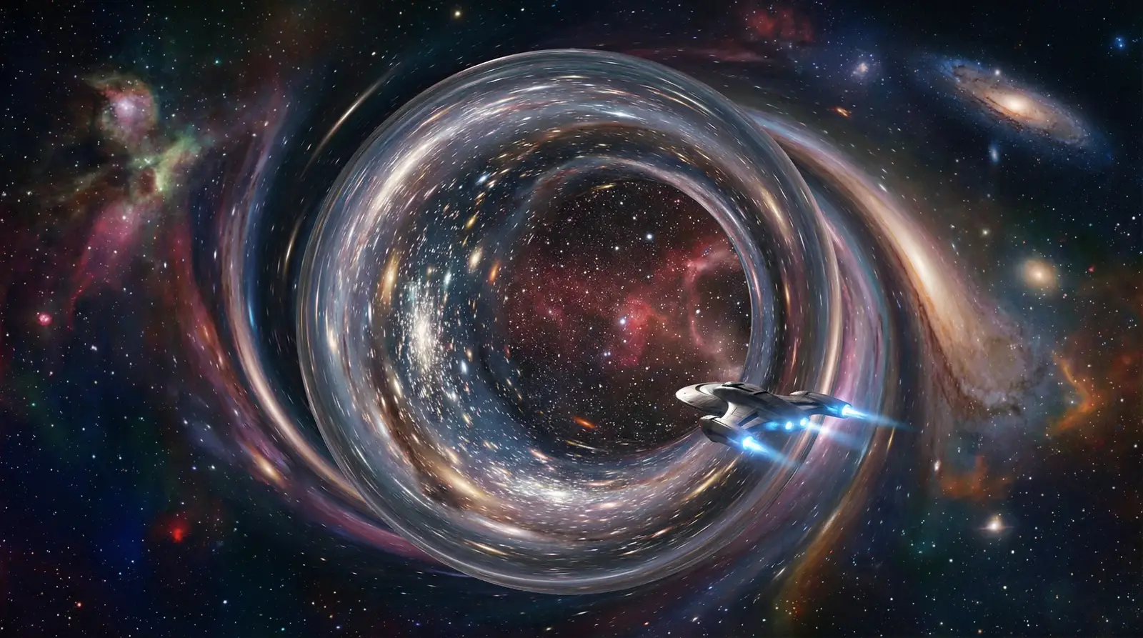 四虎| - 虫洞穿越科幻插画