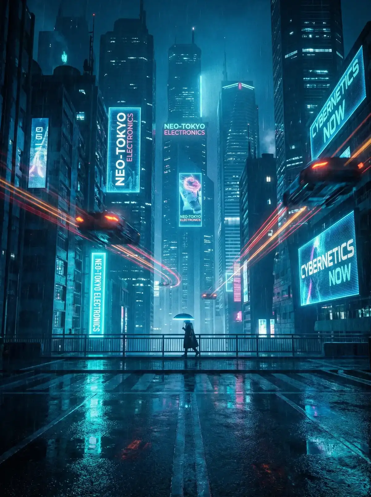 四虎| - 赛博朋克都市夜景与飞行器